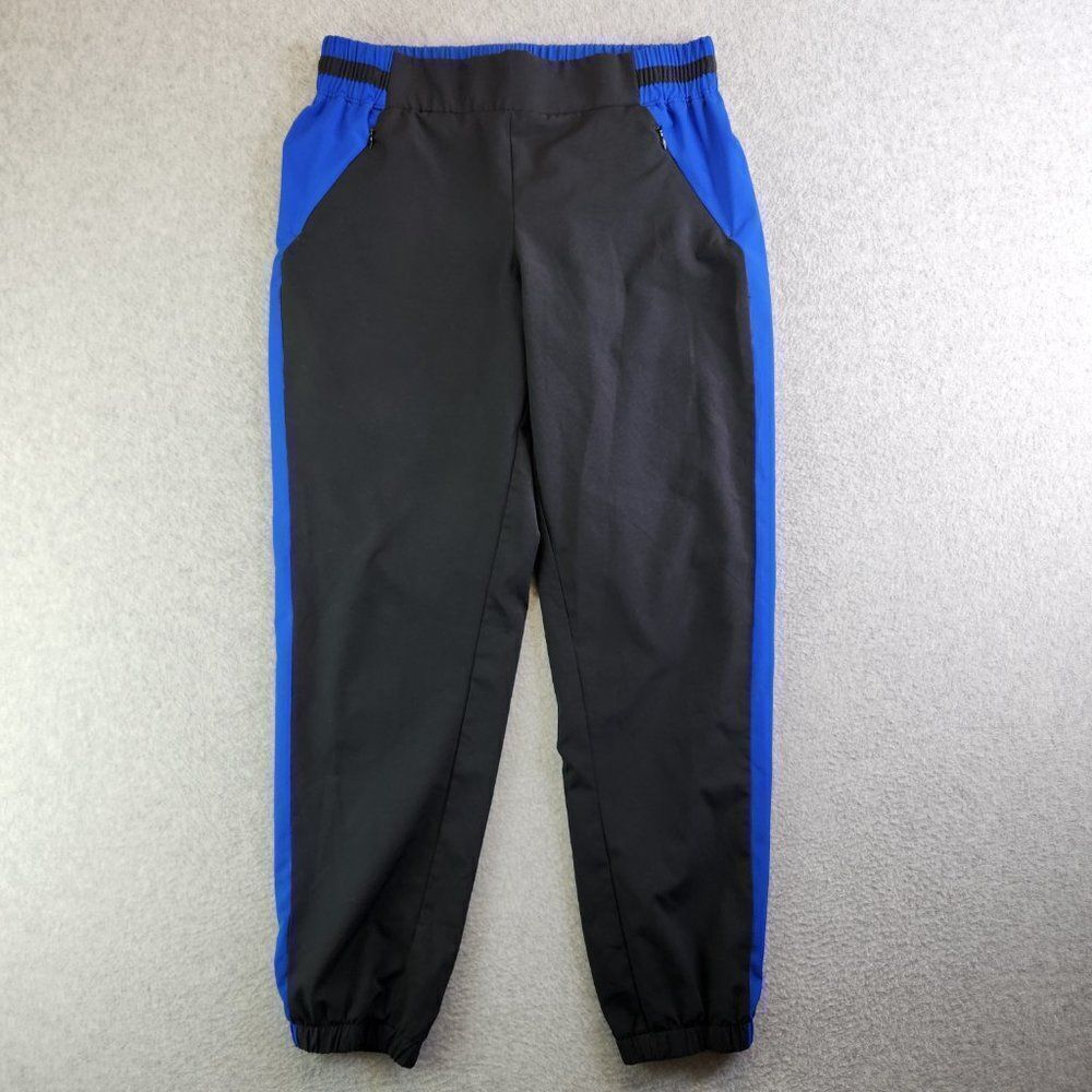 Fabletics Joggers Womens M Black Blue Windsor Zip Pockets Wicking Stretch Ankle - Picture 16 of 16